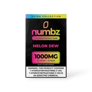 numbz 7- Hydroxymitragynine Chewable Melon Dew 100mg Tablet Kratom