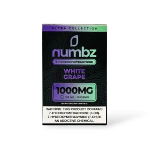 numbz 7- Hydroxymitragynine Chewable White Grape 100mg Tablet