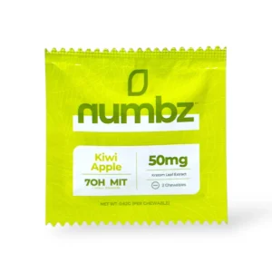 numbz 7-OH + MIT Chewable Tablets Kiwi Apple 2ct 25mg Per Tablet