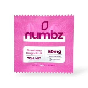 numbz 7-OH + MIT Chewable Tablets Strawberry Dragonfruit 2ct 25mg Per Tablet